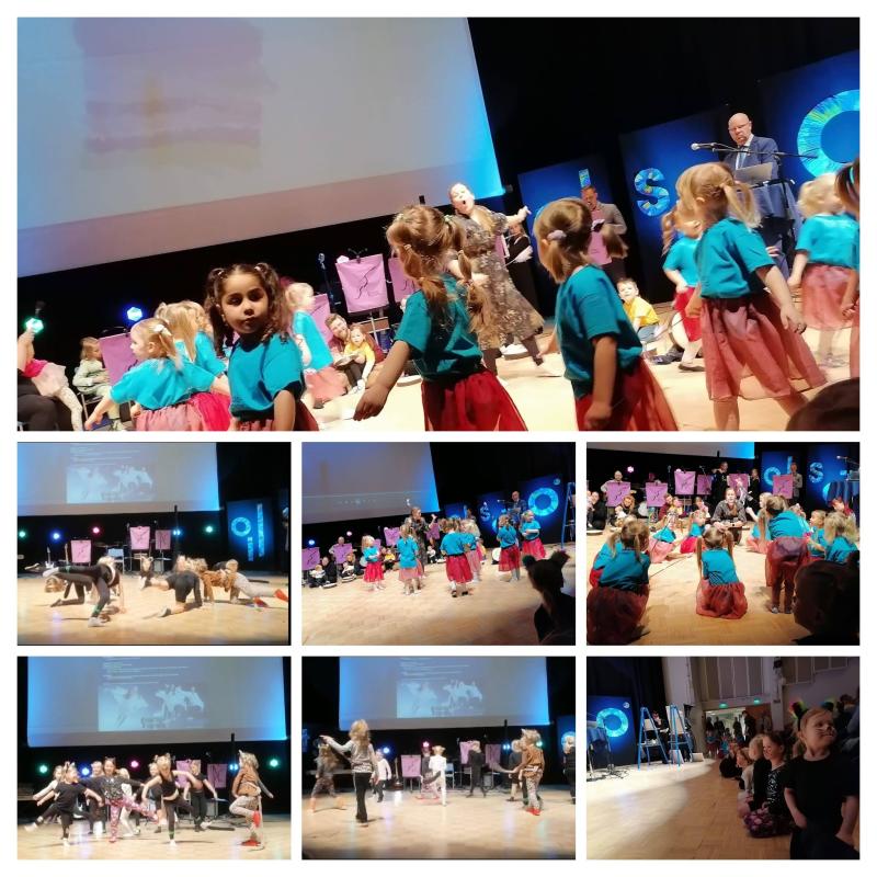 Lastentanssit esiintymässä