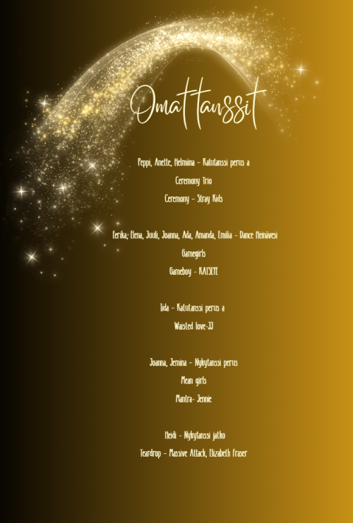 Omat tanssit esiintymisjärjestys 2