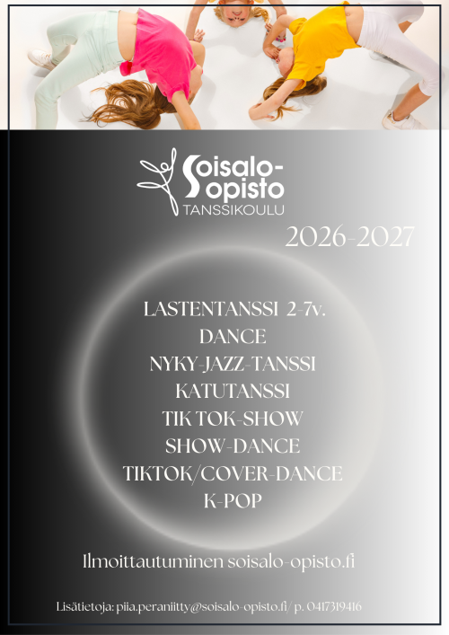 Tanssikoulun mainos 2026-2027