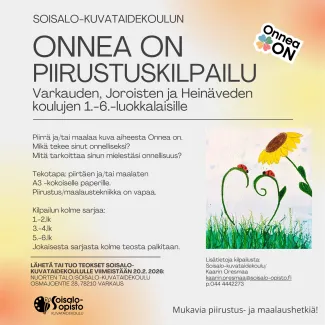 Onnea on -piirustuskilpailun kutsu kouluille