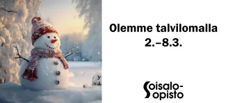 Olemme talvilomalla 2.-8.3.2026